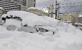 Heavy snowfall in Japan