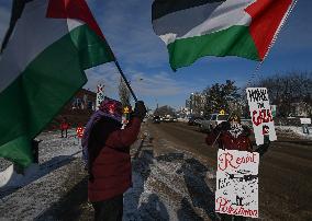 Pro-Palestinian Protest In Edmonton