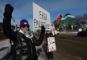 Pro-Palestinian Protest In Edmonton