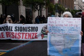 Rome: Palestinian Solidarity Rally At US Embassy