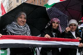 Rome: Palestinian Solidarity Rally At US Embassy