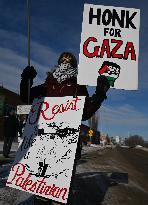 Pro-Palestinian Protest In Edmonton