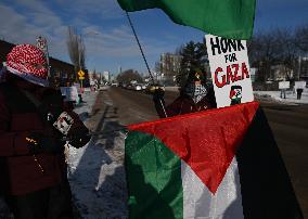 Pro-Palestinian Protest In Edmonton