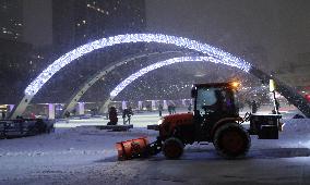 Overnight Snowfall In Toronto