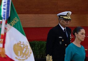 Claudia Sheinbaum, President Of Mexico, Leads 112th Anniversary Of The March Of Loyalty