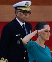 Claudia Sheinbaum, President Of Mexico, Leads 112th Anniversary Of The March Of Loyalty