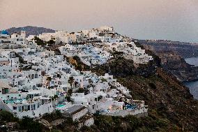 Evening On Santorini Island, Greece