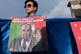 Protest In Rome Against The War In Ukraine