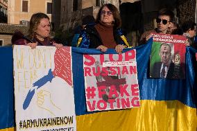 Protest In Rome Against The War In Ukraine