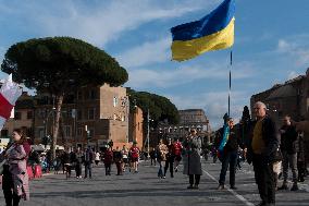 Protest In Rome Against The War In Ukraine