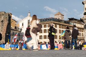 Protest In Rome Against The War In Ukraine