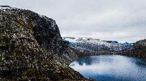 Drone View Of Geiranger