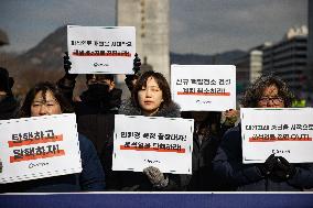 Protesters Oppose Semiconductor Special Law And Extended Working Hours In Seoul