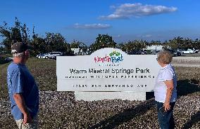 People Seek Health Benefits At Warm Mineral Springs Park  In Florida