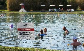 People Seek Health Benefits At Warm Mineral Springs Park  In Florida