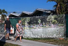 People Seek Health Benefits At Warm Mineral Springs Park  In Florida