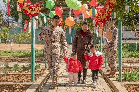Armed Police Officers Celebrate The Lantern Festival