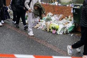 Tribute to Louise in Front of Her School - Epinay-Sur-Orge
