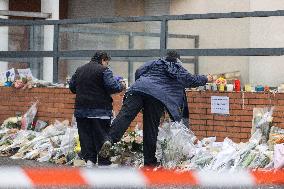 Tribute to Louise in Front of Her School - Epinay-Sur-Orge