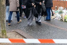 Tribute to Louise in Front of Her School - Epinay-Sur-Orge