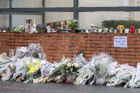 Tribute to Louise in Front of Her School - Epinay-Sur-Orge