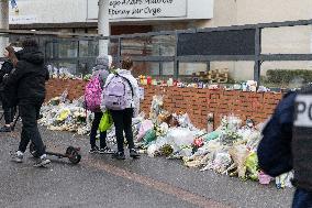 Tribute to Louise in Front of Her School - Epinay-Sur-Orge