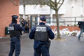 Tribute to Louise in Front of Her School - Epinay-Sur-Orge