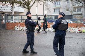 Tribute to Louise in Front of Her School - Epinay-Sur-Orge