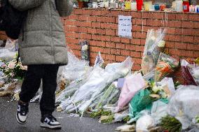 Tribute to Louise in Front of Her School - Epinay-Sur-Orge