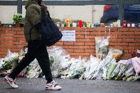 Tribute to Louise in Front of Her School - Epinay-Sur-Orge