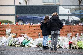 Tribute to Louise in Front of Her School - Epinay-Sur-Orge