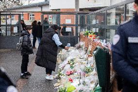 Tribute to Louise in Front of Her School - Epinay-Sur-Orge