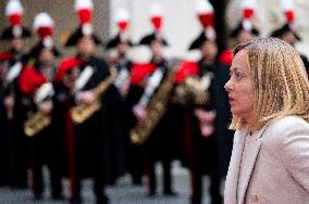 Meloni Meets Austrian Chancellor Alexander Schallenberg In Rome