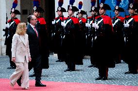 Meloni Meets Austrian Chancellor Alexander Schallenberg In Rome