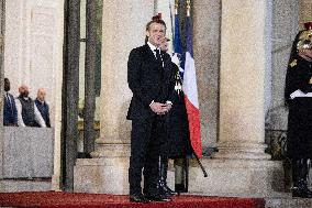 Emmanuel Macron welcomes Narendra Modi for a State Dinner at the Elysee during the AI Action Summit - Paris RL