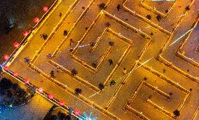 Nine-curved Yellow River Lantern Array in Handan