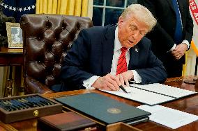 President Trump Signs An Executive Order - DC