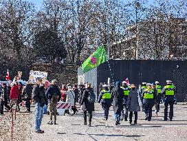 Police Officers At A Demonstration In Munich