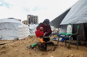 Tent Camp for Displaced Families - Gaza