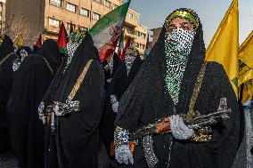 Iran Parade Basij and IRGC - Tehran