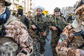 Iran Parade Basij and IRGC - Tehran
