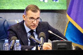 Press conference of Ukrainian Association of Football President Andriy Shevchenko in Kyiv