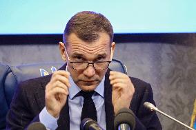 Press conference of Ukrainian Association of Football President Andriy Shevchenko in Kyiv