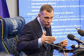 Press conference of Ukrainian Association of Football President Andriy Shevchenko in Kyiv