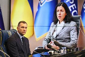 Press conference of Ukrainian Association of Football President Andriy Shevchenko in Kyiv