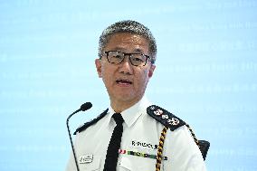 Hong Kong Police Press Conference On Law And Order Situation In 2024