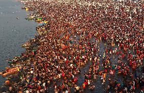 Ongoing Maha Kumbh Mela Festival In Prayagraj, India