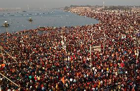 Ongoing Maha Kumbh Mela Festival In Prayagraj, India