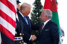 US President Donald Trump Hosts King of Jordan Abdullah II at the White House
