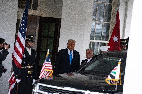 President Donald J Trump Greets The King Of Jordan And The Crown Prince Of Jordan